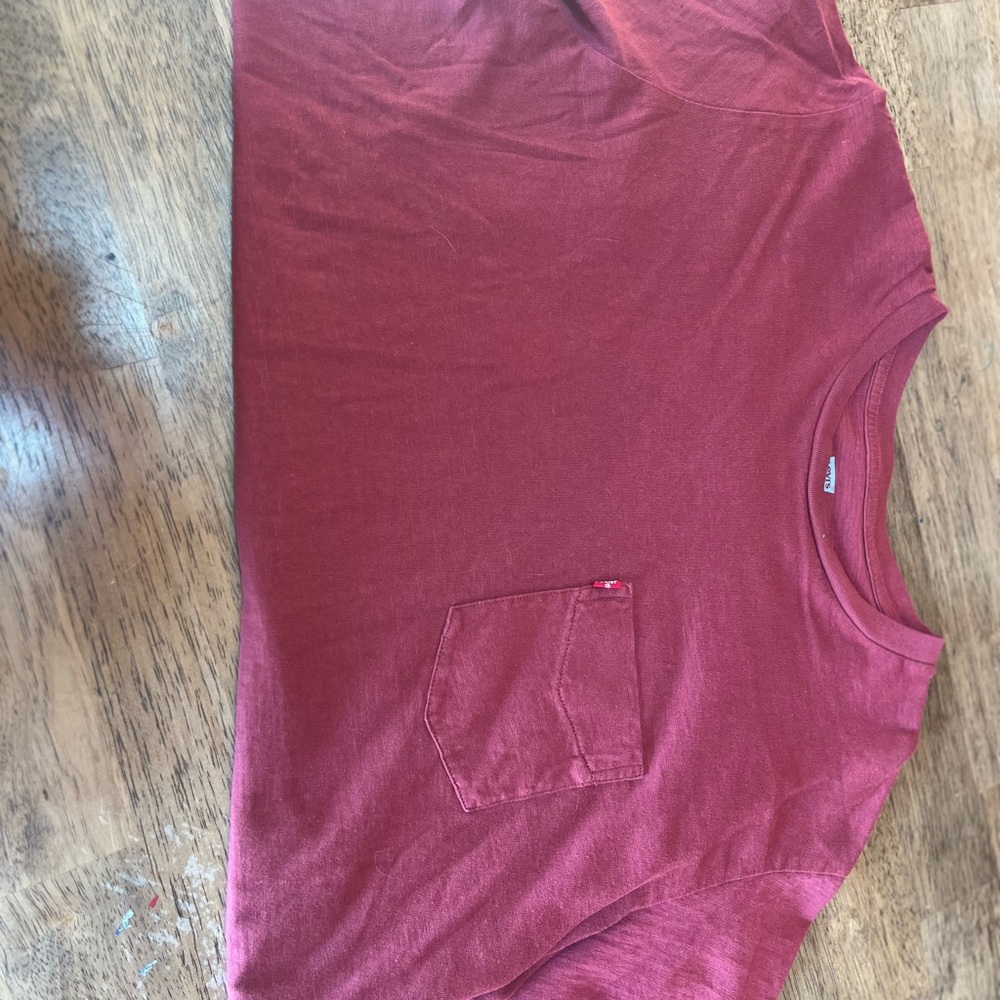 Levi's Burgundy Short Sleeve Tee with Pocket